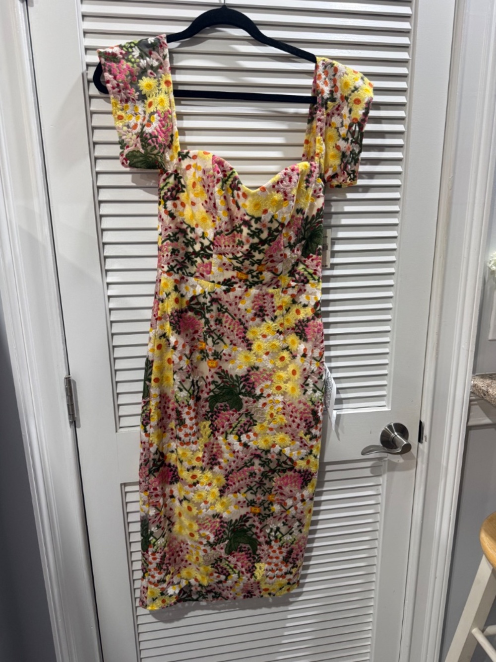 New With Tags Dress the Population Floral Midi Dress Size Small - Picture 3 of 5
